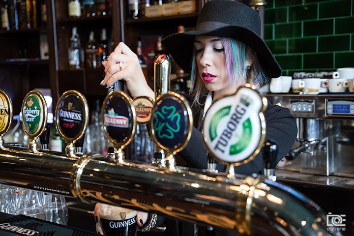 cool hair and guinness beer